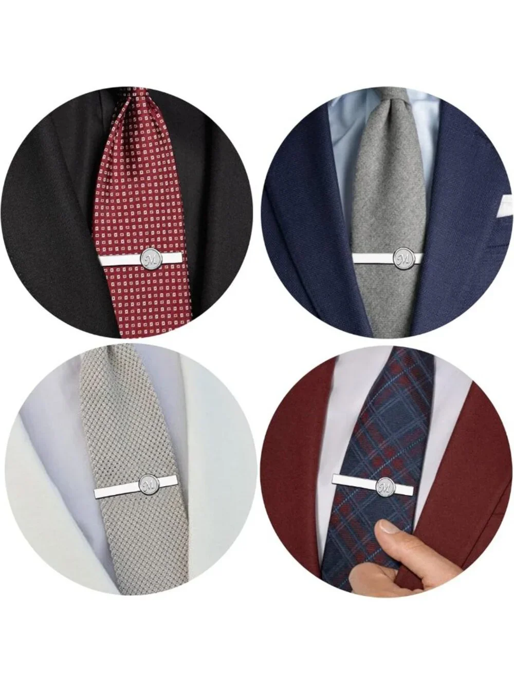 Personalized Initial Tie Clip & Cufflinks Set for Men | Wedding, Business